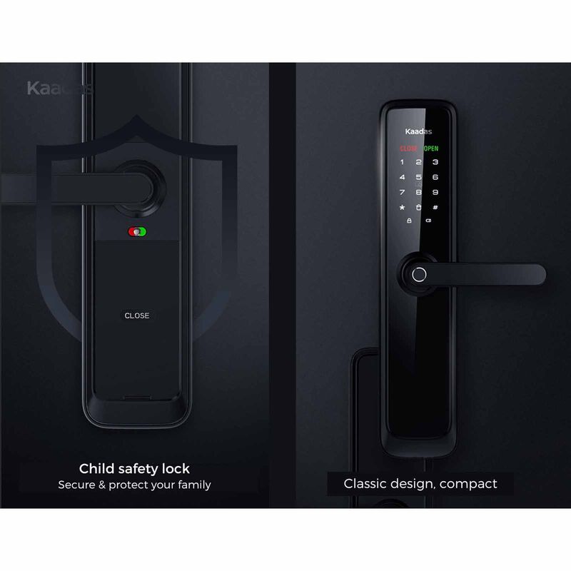 KAADAS Lever Handle Mortise Door Lock With Dual-unlocking Feature L7 BLACK-image 6