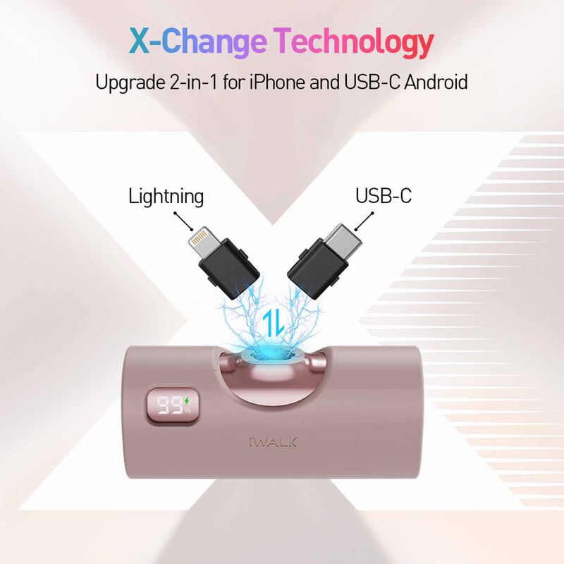 IWALK Linkpod X 5000mah 20w Fast Charge Pink (made For Iphone) LPX001-013A-MFI-image 3