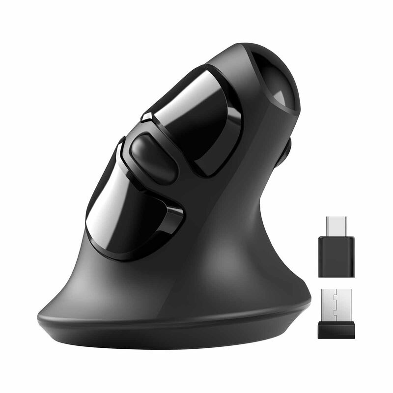 MICROPACK Ergo Life Rf 2.4g Wireless Ergo Mouse - Black MP-V03W-BK-image 1