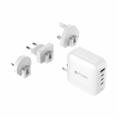 MAZER Prestigegan Pd3.1 165w 3c1a With Travel Plugs - White M-G165W-V5-WH