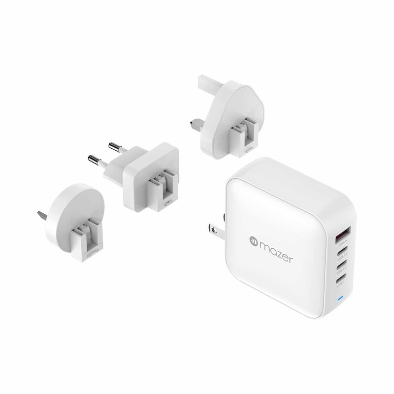 MAZER Prestigegan Pd3.1 165w 3c1a With Travel Plugs - White M-G165W-V5-WH-image 1