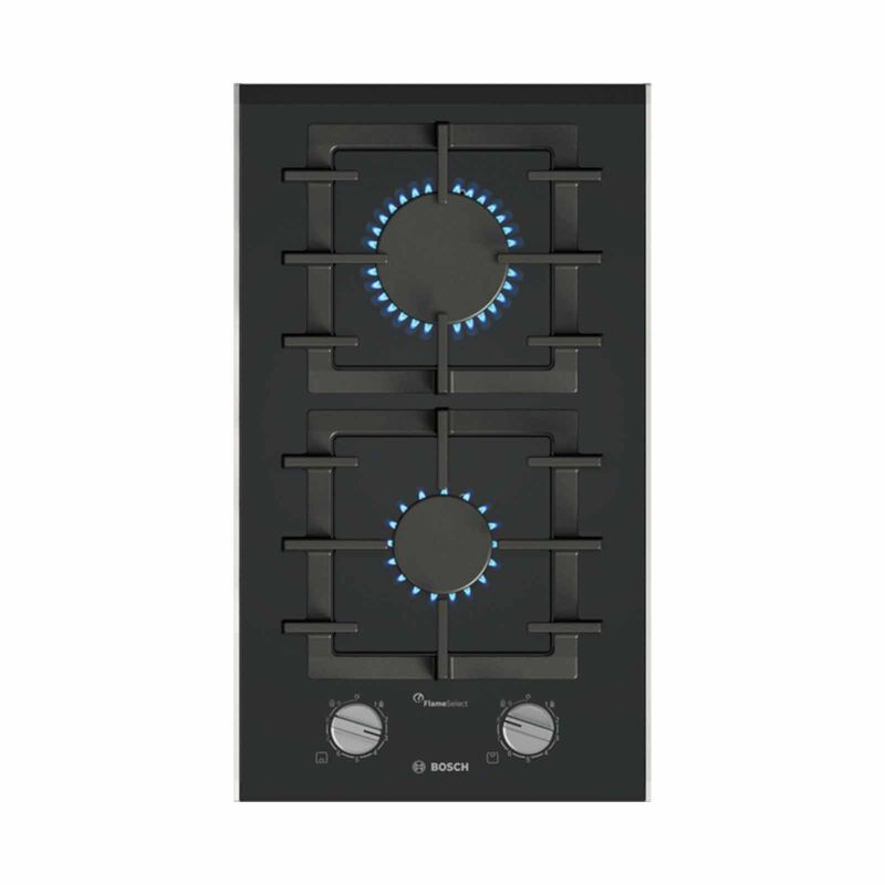 BOSCH 2 Burner Domino Ceramic Glass Lpg Gas Hob - Black (30cm) (exclude Installation) PRB3A6I40L-image 1