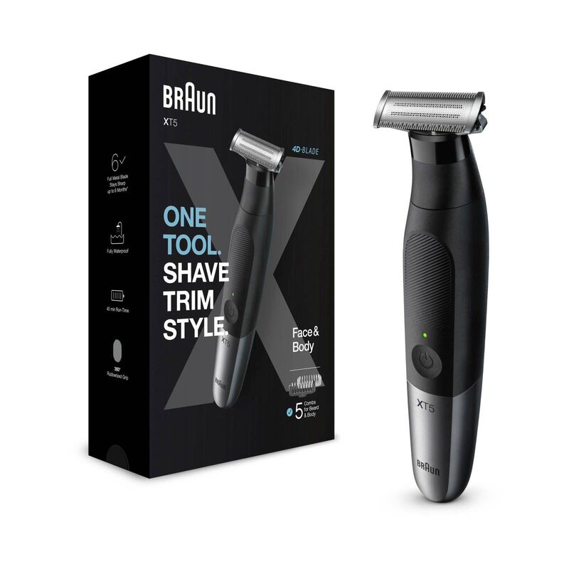 BRAUN Series 5 X Wet & Dry All In One Tool With 5 Attachments For Face & Body Trimmer XT5100-image 10