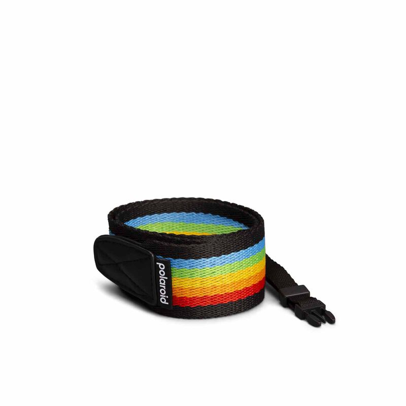 POLAROID Camera Strap Flat &ndash; Rainbow Black 006055-image 1