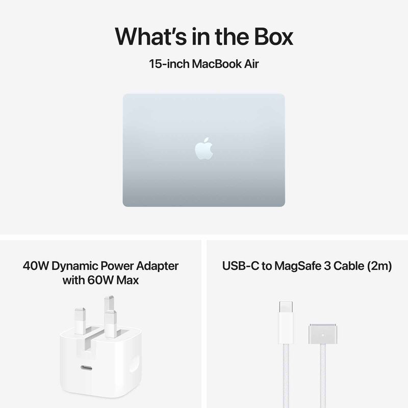 APPLE 15-inch Macbook Air: M5 Chip With 10-core Cpu And 10-core Gpu, 24gb, 1tb Ssd - Sky Blue MDVU4ZP/A-image 6