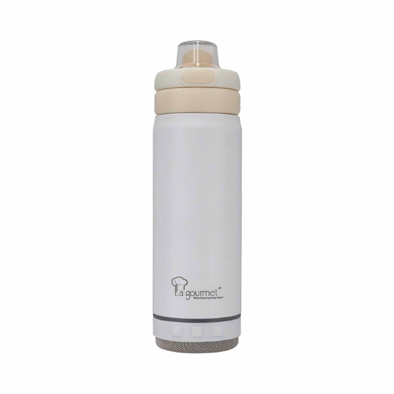LA GOURMET 500ml Thermal Bottle With Bluetooth Speaker - White LGHE434753-image null