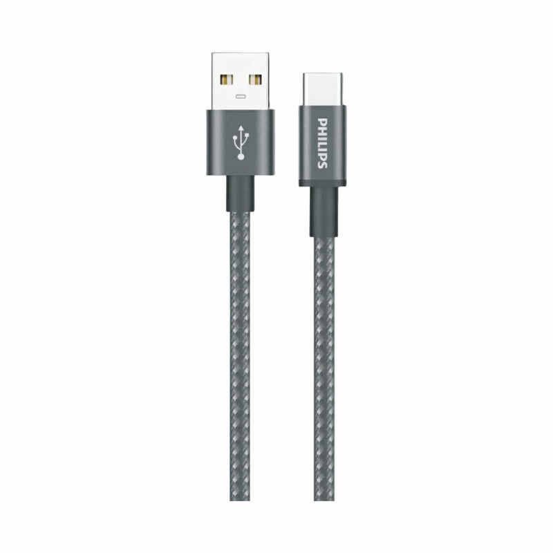 PHILIPS Sync & Charge Cable A To C - 1 Meter Max 3a Black Braided 480 Mbps DLC5030A/00-image 5