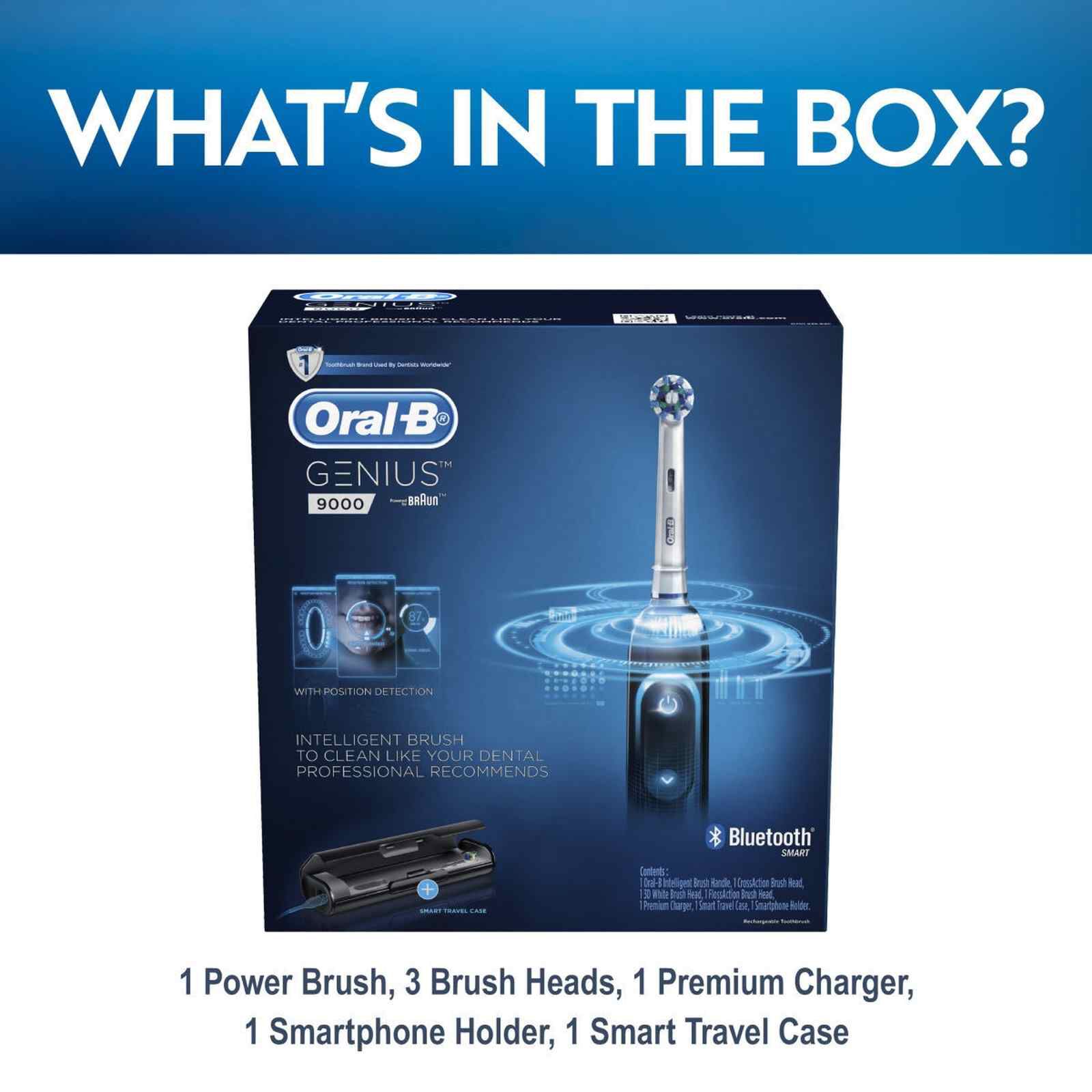 ORAL-B Genius 9000 Black Electric Toothbrush Powered By Braun D701