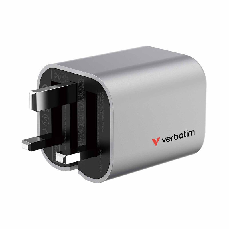 VERBATIM Gan Charger 65w Foldable Uk Plug VM32351-image 1