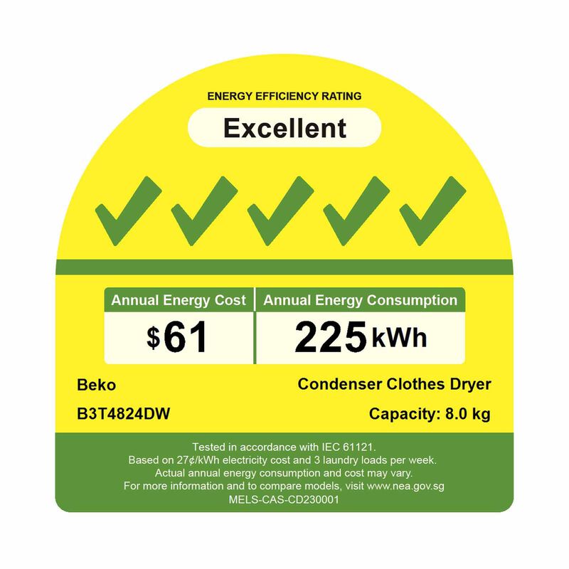 BEKO Heat Pump Dryer (8kg) B3T4824DW-image 3