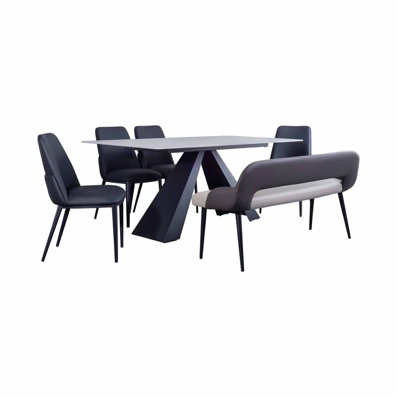 6 Piece Dining Set (black) HANWELL-image 2