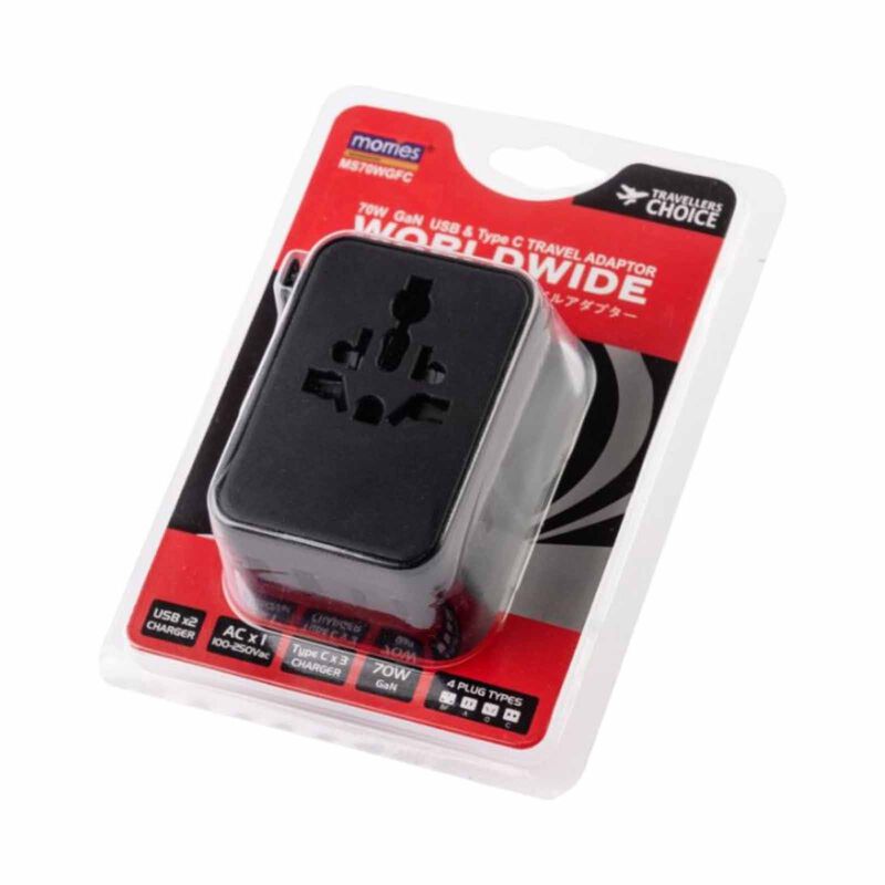 MORRIES 70w Gan Charger With 3 Type C And 2 Usb Travel Adaptor MS-70WGFC-image 2