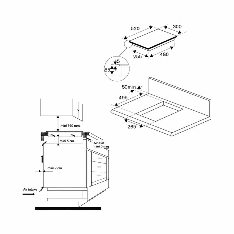 BERTAZZONI 30cm Induction Hob - Black (2 Zone) (exclude Installation) P302123NVS-image 5
