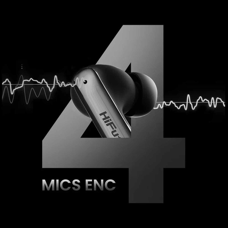 HIFUTURE Sonicair - Black Tws Earbuds With 4mircophones Enc HESABK-image 6