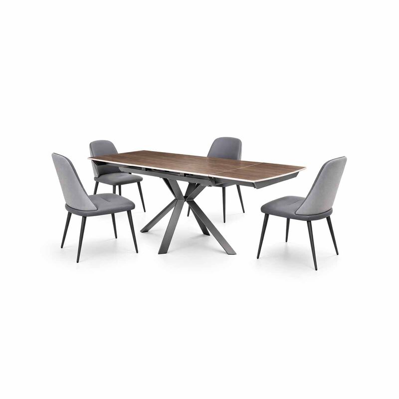 MUZE Mix & Match 5 Piece D-extendable Dining Set (1.2-1.8m) DENISE+XAVER+GAIA-image 1