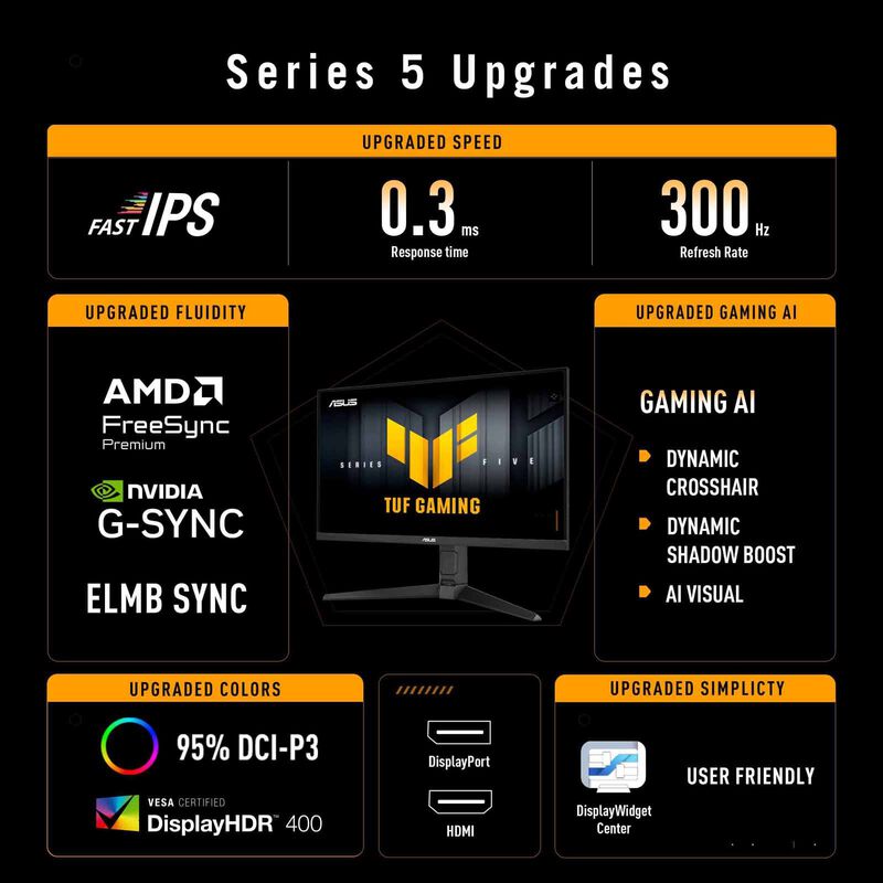 ASUS 27in Tuf Gaming Qhd 300hz Gaming Monitor VG27AQML5A-image 8