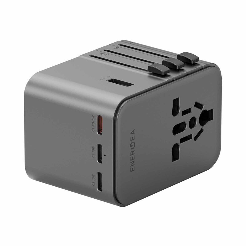 ENERGEA Travelworld Adapter Gan45, 3c2a 45w - Gunmetal TWA-GAN45-GUN-image 3