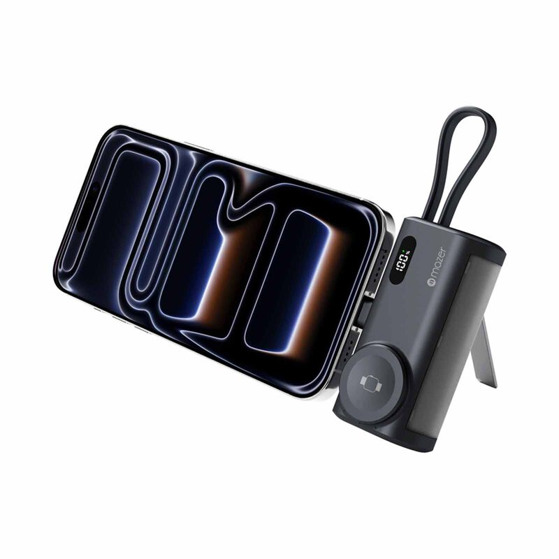 MAZER Powermate 5000mah/pd20w With Apple Watch Charging Powerbank - Blackgrey M-PC5.0W-BG-image 4