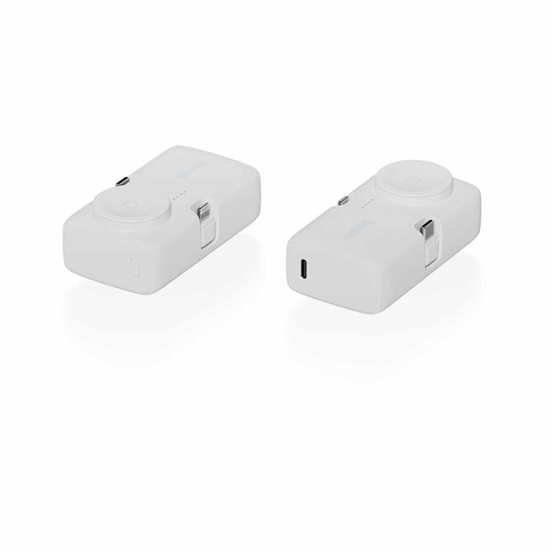 ENERGEA 2 In 1 5000mah Foldable Usb-c/lightning Pin Powerbank With Apple Watch Charger Vanilla GPW-KODA-WHT BAZIC GOPOWER KODA-image 4