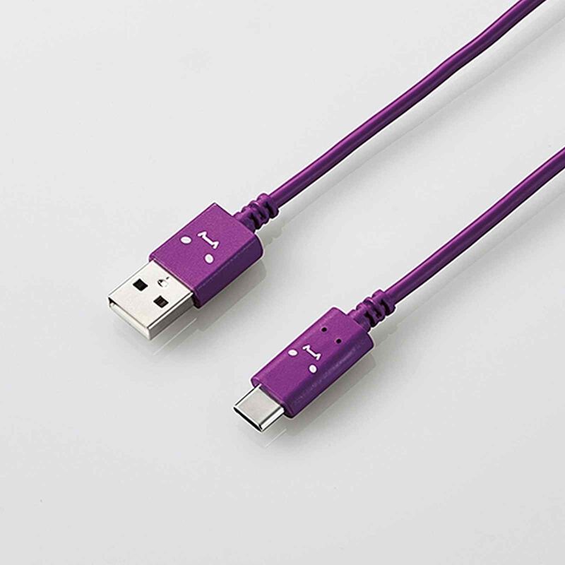 ELECOM Usb Cable (look/a-c) Purple/1.2m MPA-FAC12CPU-image 1