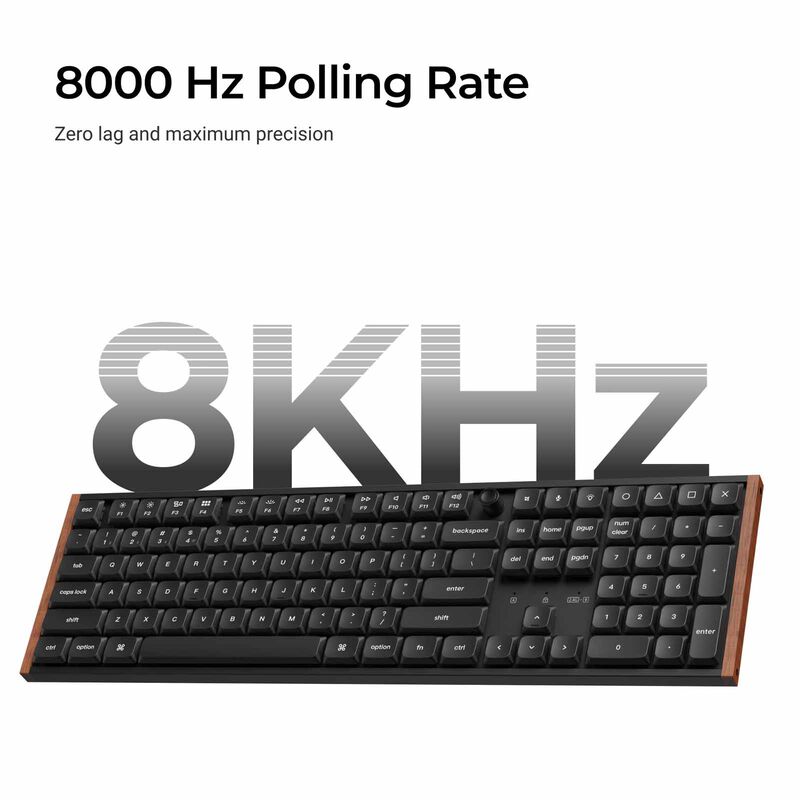 KEYCHRON K5 Ultra 8k 100% 108 Keys Black Knob Rgb Hot-swap Milk Pom Banana Switch KYCN-K5U-H4-image 3