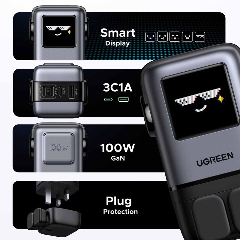 UGREEN Uno X688 100w Gan (3c1a) Charger 45648B-image 8