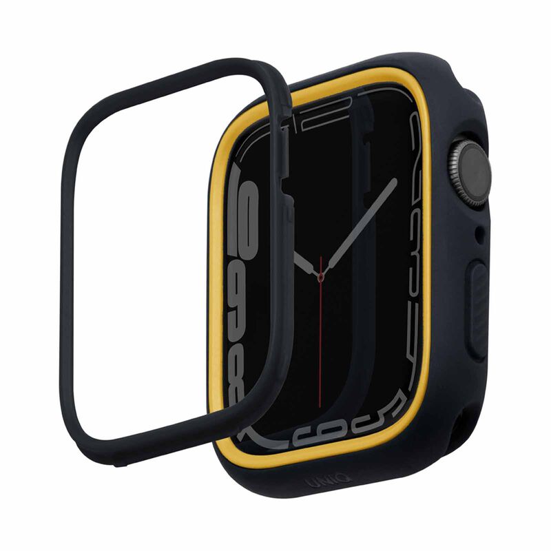 UNIQ Moduo Apple Watch Case With Interchangeable Pc Bezel 45/44mm - Midnight (black/mustard) UNIQ-45MM-MDBLKMUS-image 2