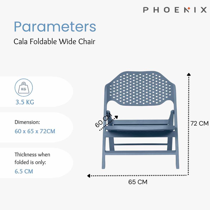 PHOENIX Cala Foldable Wide Chair Carrara White CALA-image 5