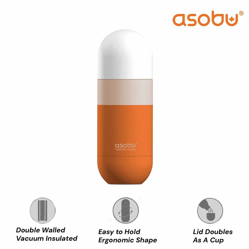 ASOBU Orb Water Bottle Pastel Orange 420ml ASBV30OR-image 4