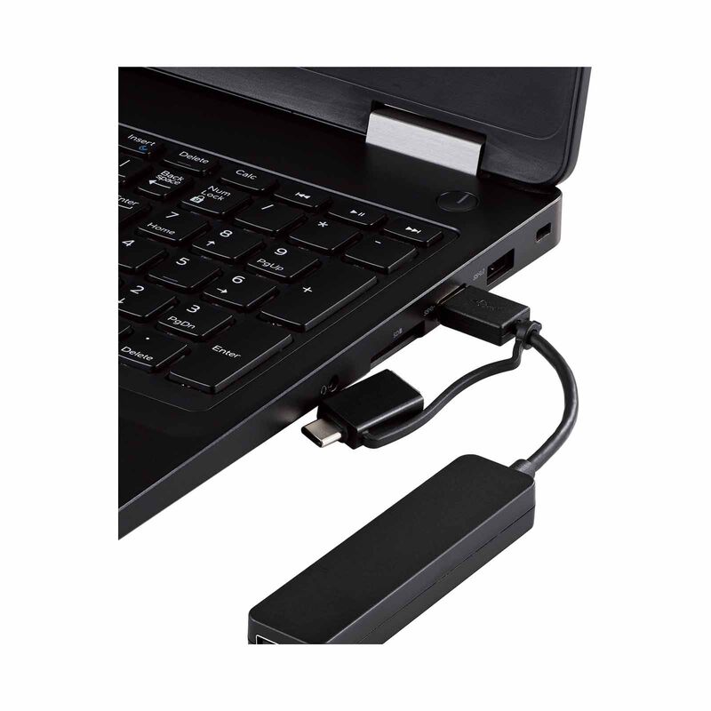 ELECOM Usb C/a 4ports 2.0 Hub Blk U2H-CA4003BBK-image 6
