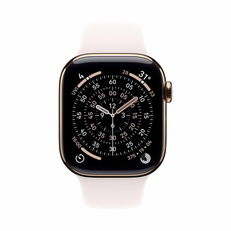 APPLE Watch Series 11 Gps + Cellular 46mm Gold Titanium Case With Light Blush Sport Band - S/m MFD54X/A-image 4