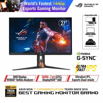 ASUS 27in Rog Swift Qhd 360hz Gaming Monitor PG27AQN