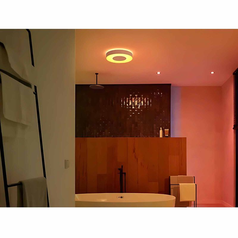 PHILIPS HU White And Color Ambiance Xamento Large Ceiling Lamp White 52.5w 3700 Lm (size: 425 X 425 X 84 Mm) Ip 915005997901-image 7