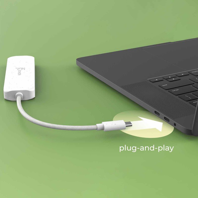 J5CREATE Usb-c To 4-port Type-c Gen 2 Hub (white) JCH345EW-image 8