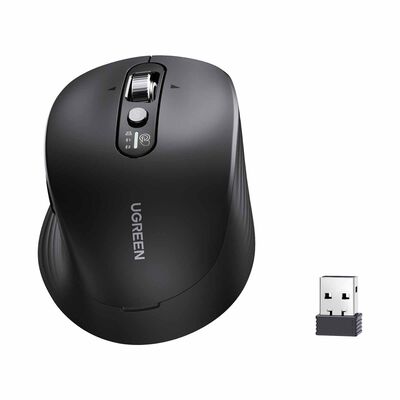 UGREEN 2.4g + Bluetooth 5000dpi Ergonomic Wireless Mouse With Batteries, Black And Vertical And Horzontial 75498B
