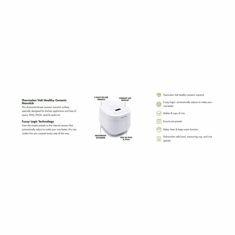 GREENPAN Bistro Collection Rice & Grains Cooker - White GPRC046245-image 12