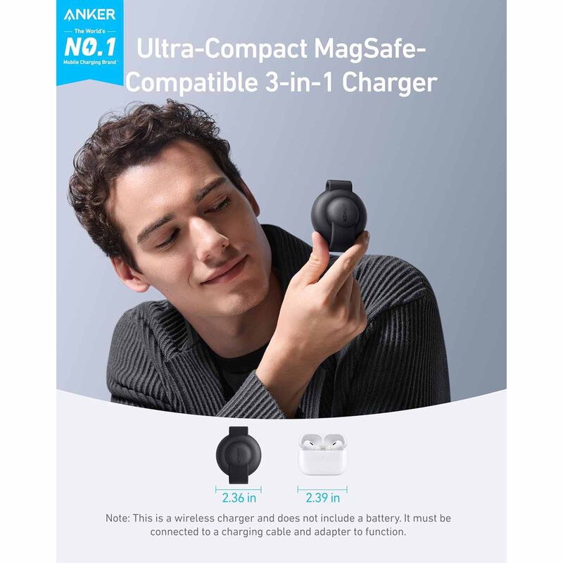 ANKER Maggo Wireless 3-in-1 Foldable Pad Black B25M8H11-image 6