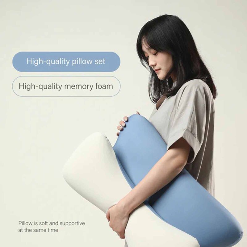 BELLAMI PL Glacier Memory Foam Pillow With Cover - Blue GLACIER-image 5