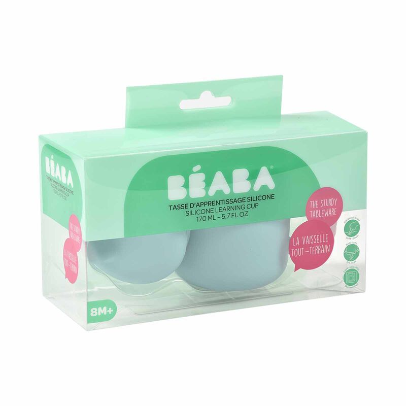 BEABA Learning Cup With Spout Lid - Blue (online) SILICONE-image 5