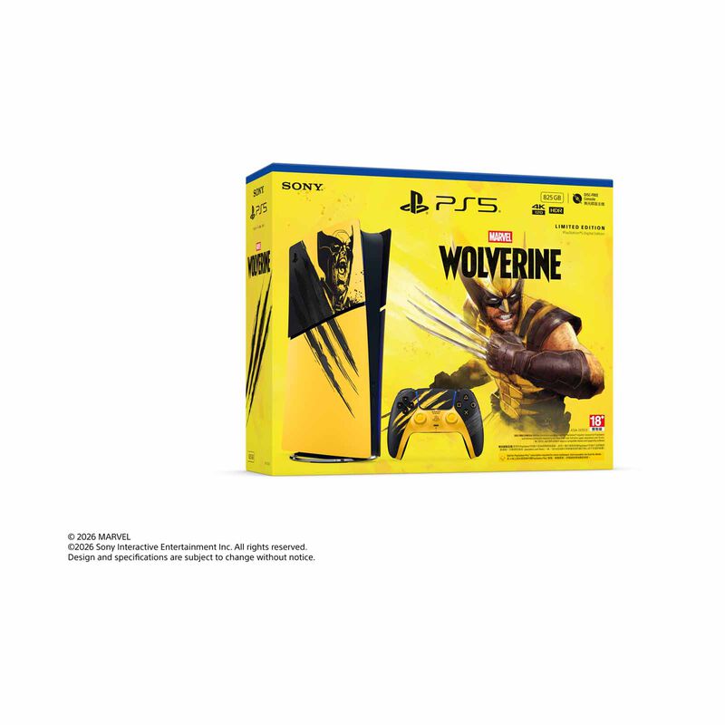 SONY Playstation 5 Digital Edition &ndash; Marvels Wolverine Battle Yellow Limited Edition Bundle ASIA-00503-image 6