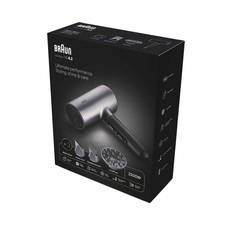 BRAUN Hair Dryer (2200w) - Motor Grey HD 435-image 13