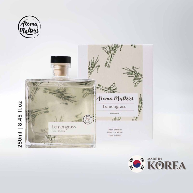 AROMA MATT Lemongrass Reed Diffuser 8.45 Fl.oz (250ml) BOTTLE250-LEMONGRASS-image 2