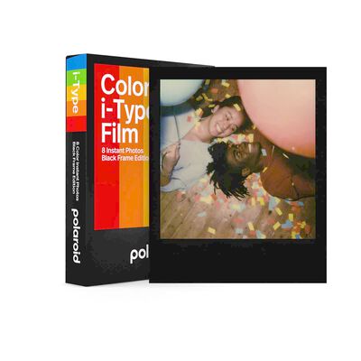 POLAROID Color Film For I-type 8 Sheets (black Frame) 006019