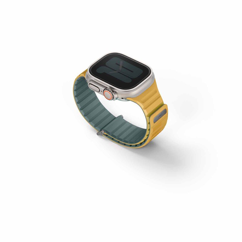 UNIQ Revix Evo Reversible Magnetic Apple Watch Strap 49/45/44/42mm - Viridian (viridian Green/burnt Yello UNIQ-49MM-REVEVGRNBYEL-image 2