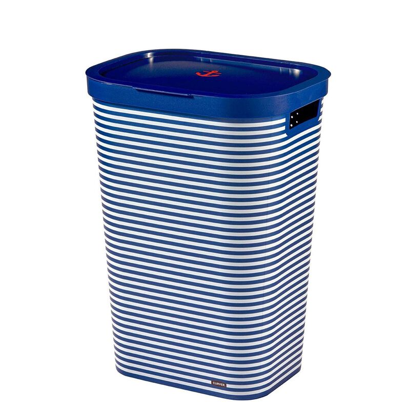 CURVER Infinity Laundry Hamper Dots Blu Indigo D-CV-58-6140-image null