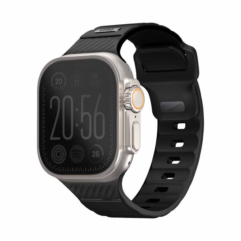 UNIQ Stride Fkm Rubber Apple Watch Strap 49/45/44/42mm - Midnight Black (midnight Black) UNIQ-49MM-STRIMBLK-image 2