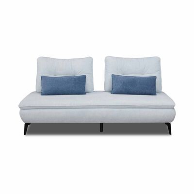 MUZE 2 Seater Armless (fab) Cat A Blue Fabric Sofa SORA