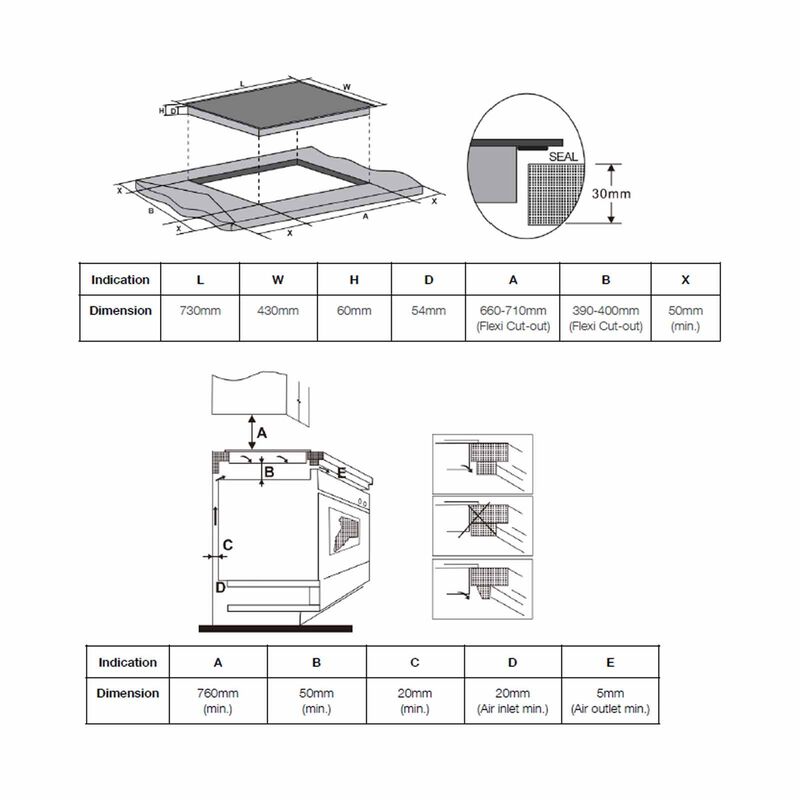 WHIRLPOOL 2 Zone Induction (73cm)(exclude Installation) IWHL7320SC-image 4