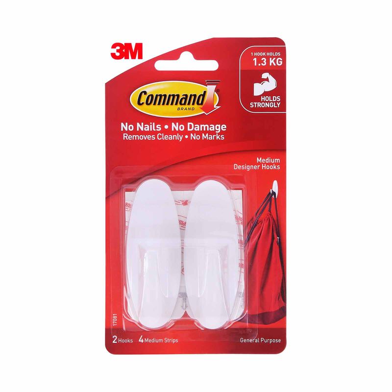 3M COMMAND Desgn Med 2 Hook 4strips Special Buy 17081ANZ-image null