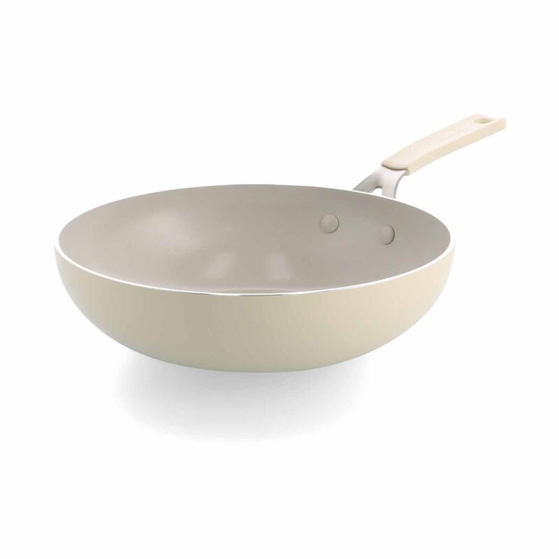 KITCHENAID Aluminium 28cm Open Wok - Almond Cream KAAM081369-image null